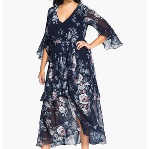 City Chic Mysterious Garden Maxi M/18 NWT